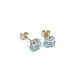 9CT GOLD 3MM DIA SQUARE CZ PAIR EARRINGS